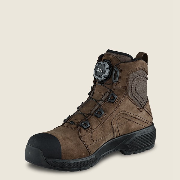 Red Wing Safety Bot Erkek - Exos Lite - 6-Inch Waterproof Toe - Koyu Kahverengi - 74NQIKGEW